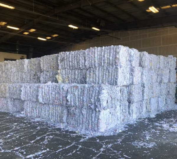 White Shredded Paper Scrap